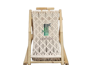 Bamboo Floor Chair Macrame