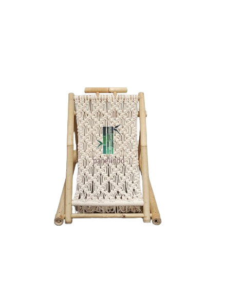 Bamboo Floor Chair Macrame